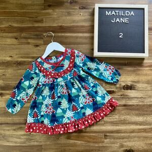 NEW Matilda Jane Moments With You Tinsel Holiday Green Red Trees Nightgown 2